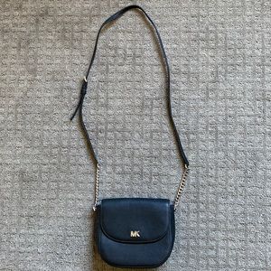 Michael Kors mini bag, black, cross body, silver hardware
